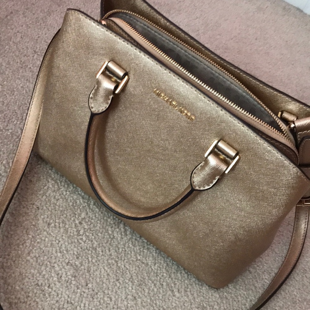 Gold Michael Kors bag